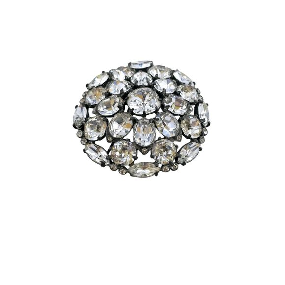 Wowsa! Huge Eisenberg Original Insanely Sparkly Rhinestone Brooch (A8641) - Picture 2 of 8